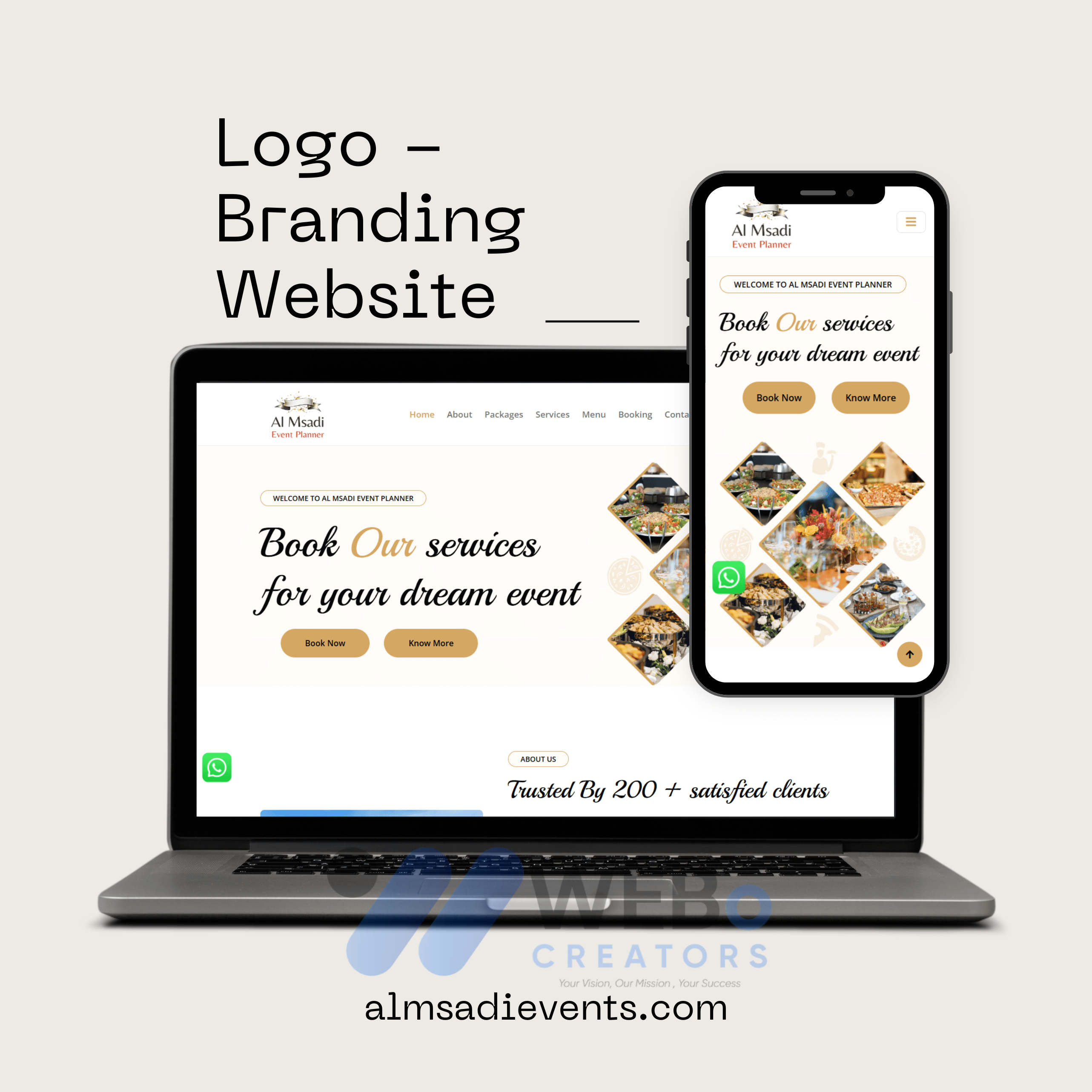 Responsive Website Design for Al Msadi Events event management company